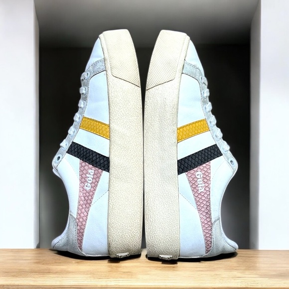 Gola Orchid Platform Trident Snake in White/Pink/Sun Women’s Size 8 - Picture 6 of 13